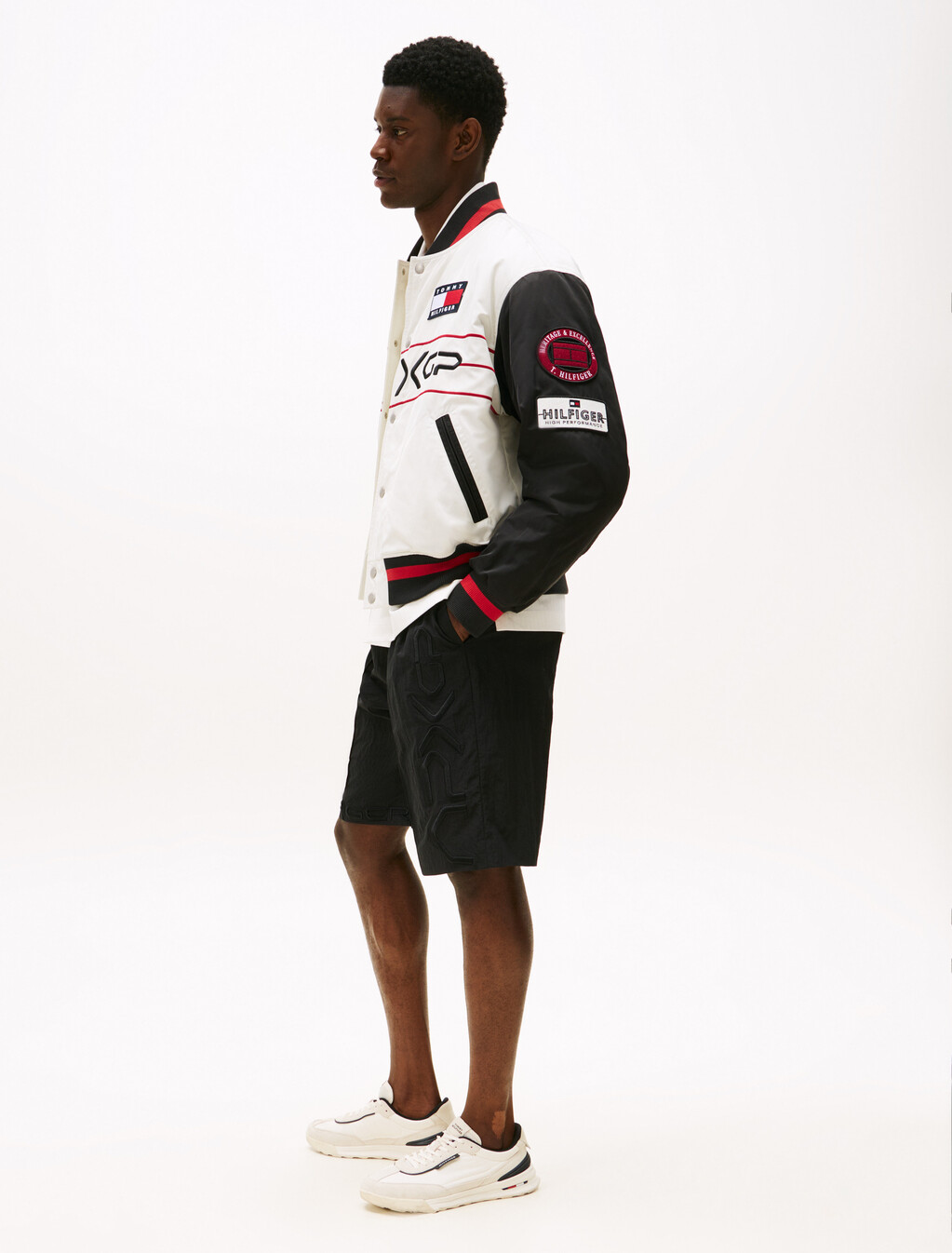 The APXGP Collection Tonal Embroidery Shorts, Black, hi-res