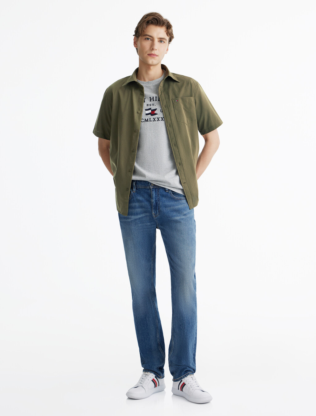Airdot Short Sleeve Shirt, Army Green, hi-res