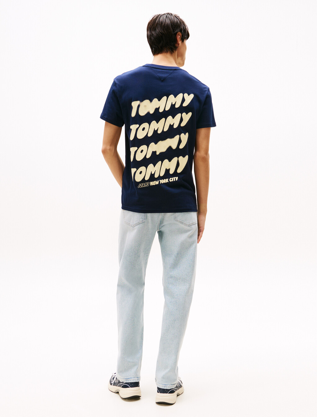 Bubble Logo Back Graphic T-Shirt, Dark Night Navy, hi-res