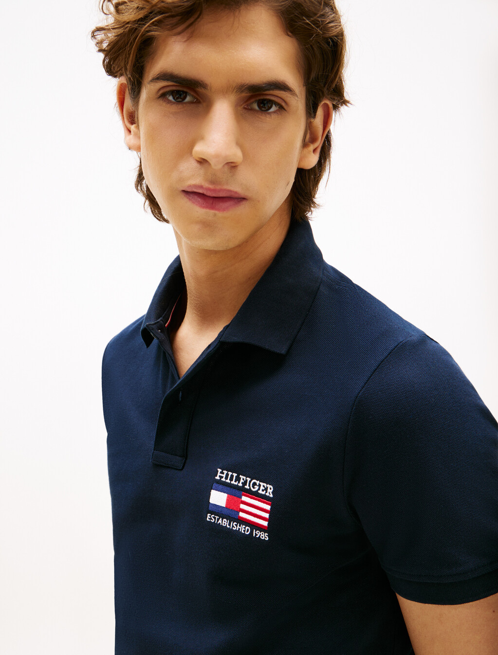 Hilfiger 旗幟 Polo 衫, Desert Sky, hi-res