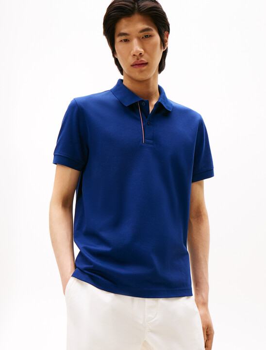 經典條紋提花 Polo 衫