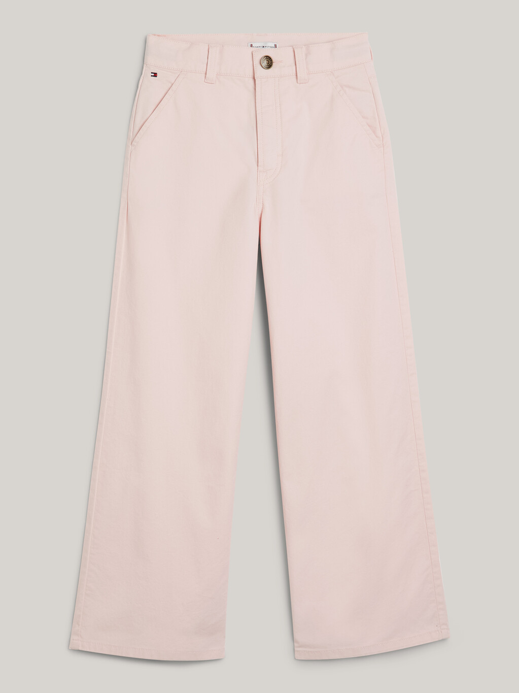 Essential Wide Leg Chino Trousers, Whimsy Pink, hi-res