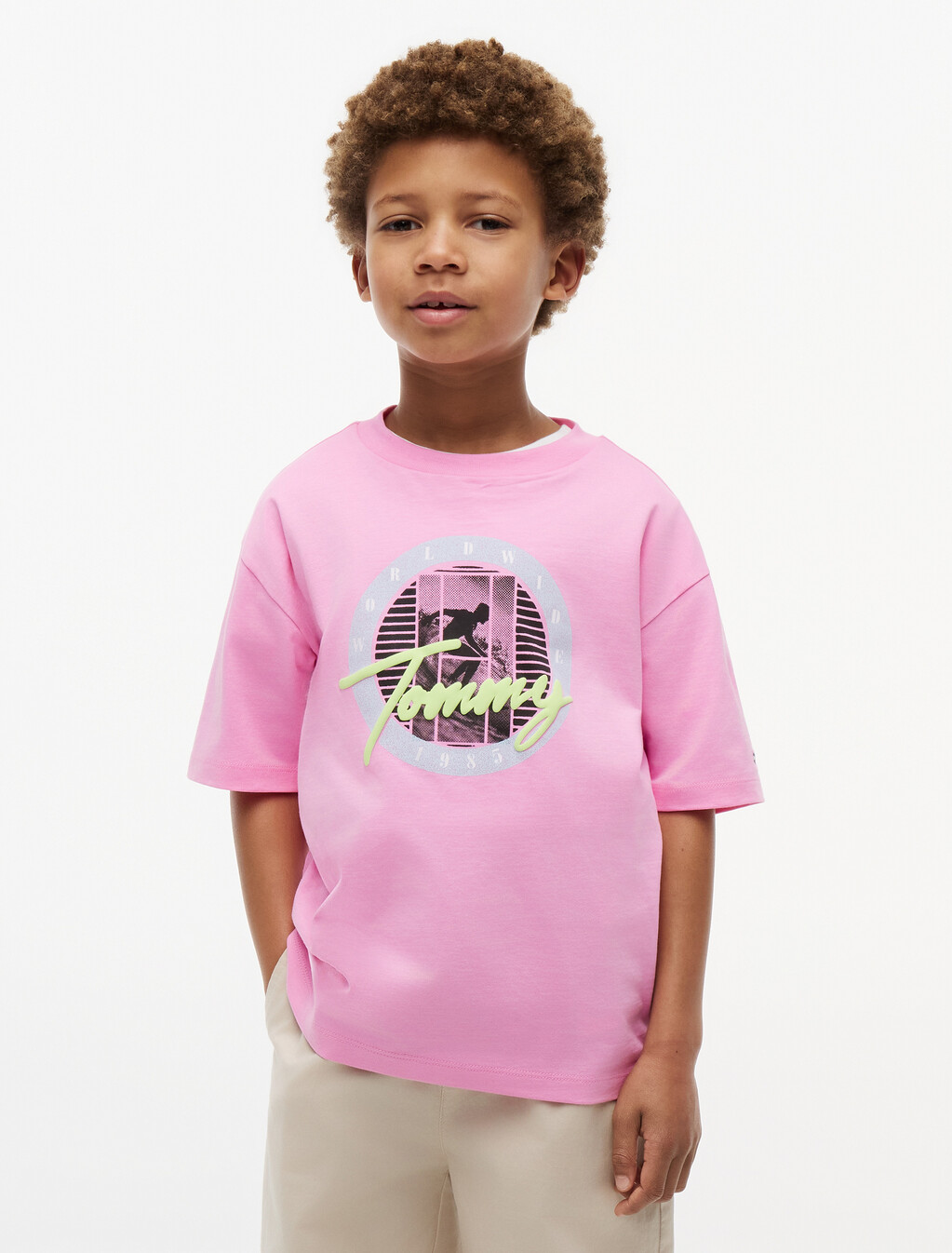 Graphic Logo Jersey T-Shirt, Pink Daisy, hi-res
