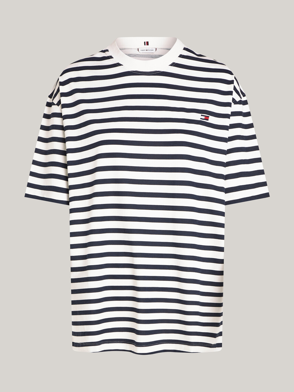 Stripe Relaxed Fit T-Shirt, Reg Stp Ancient White/ Desert Sky, hi-res