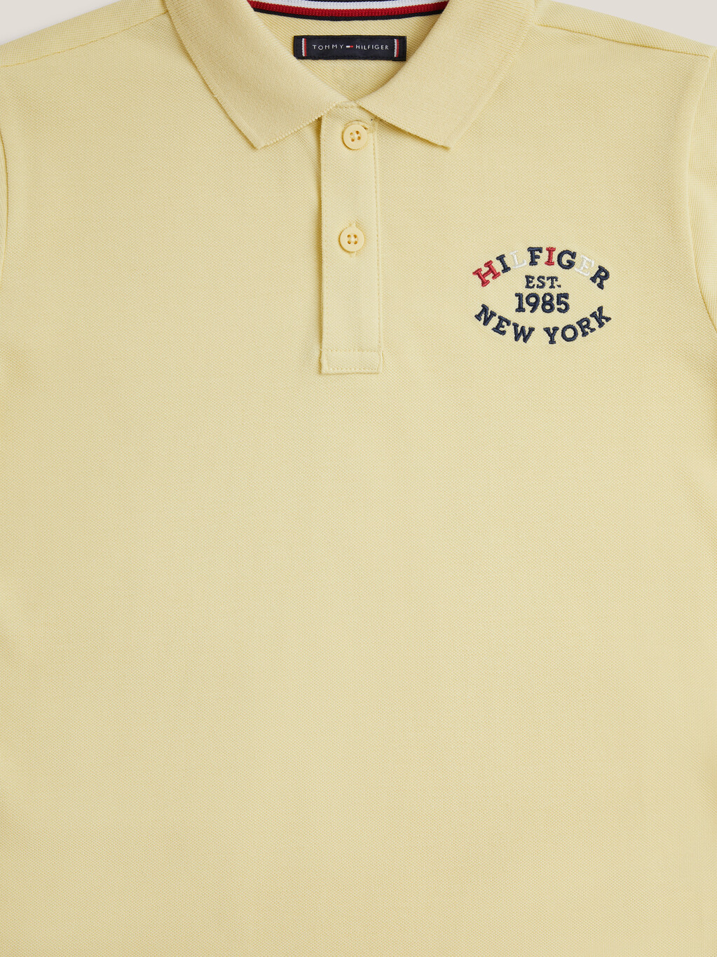 Hilfiger Monotype Logo Embroidery Regular Polo, Lemon Zest, hi-res