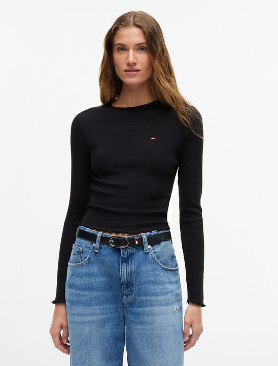 Slim Ribbed Long Sleeve T-Shirt