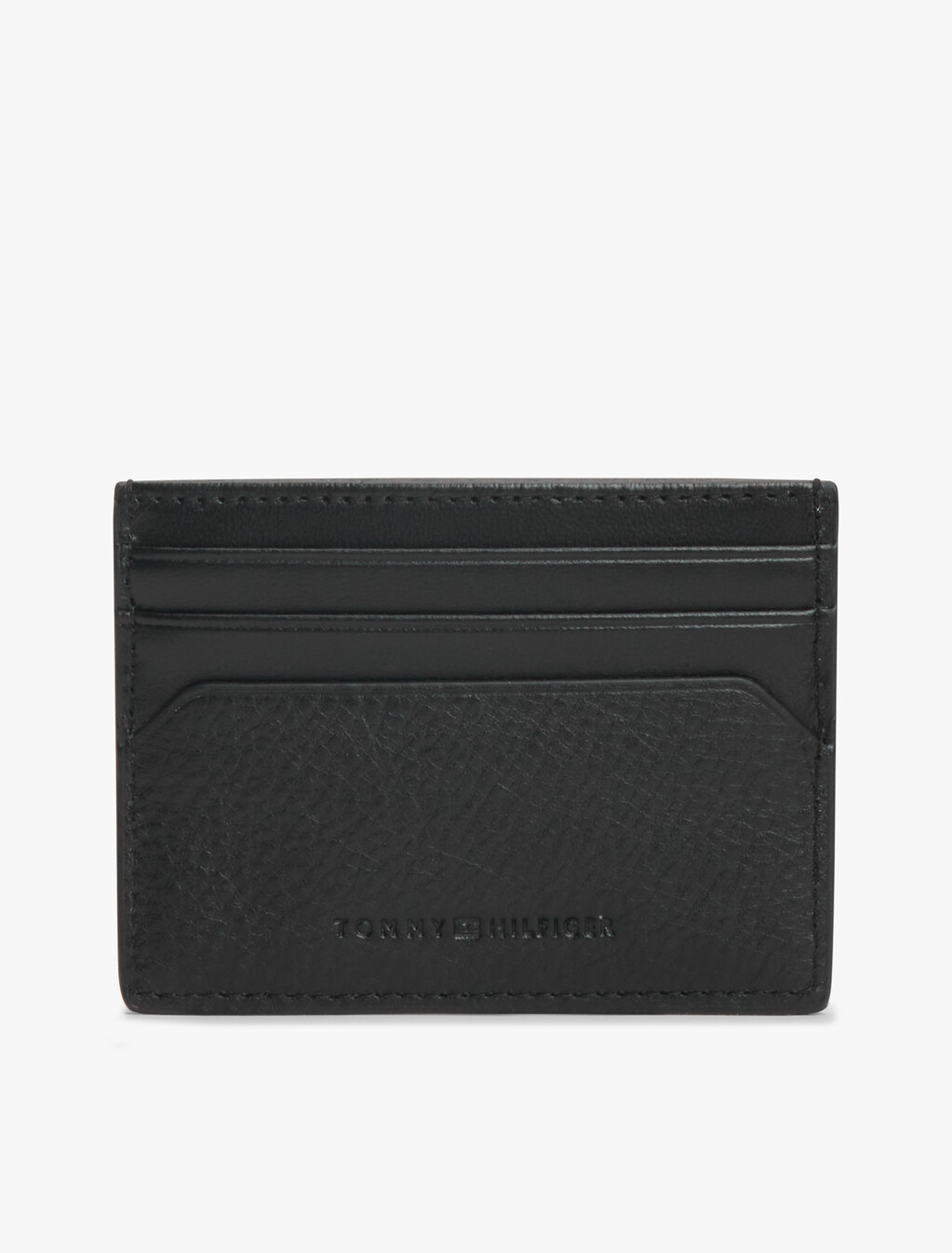 Leather Signature Plaque Card Holder, Black, hi-res