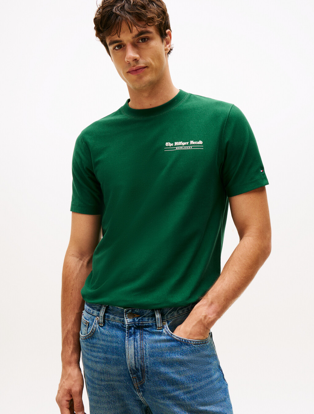 Back Logo Jersey Crew Neck T-Shirt, Ornamental Green, hi-res