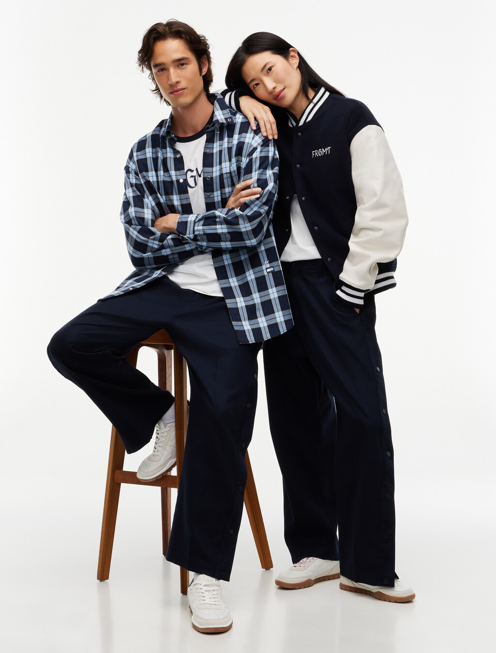 Relaxed Chinos, Navy Blue, hi-res