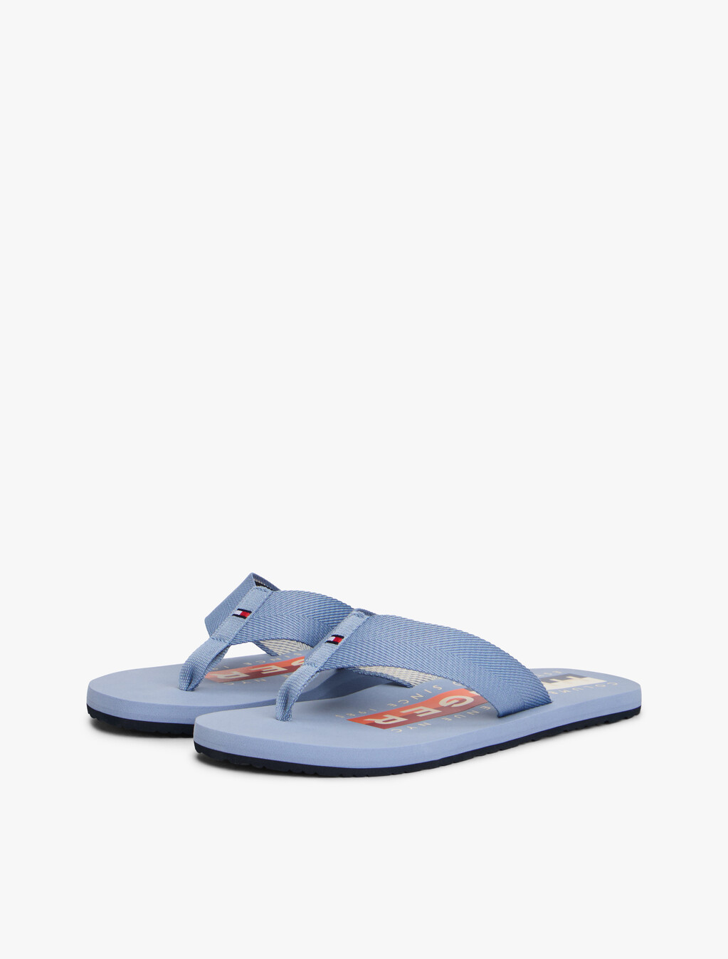 Webbing Strap Flip-Flops, Brisk Blue, hi-res