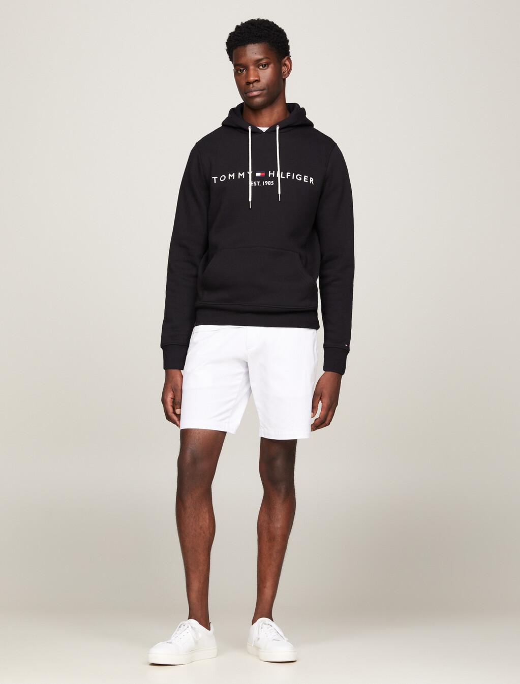 Essential Logo Hoodie, JET BLACK, hi-res