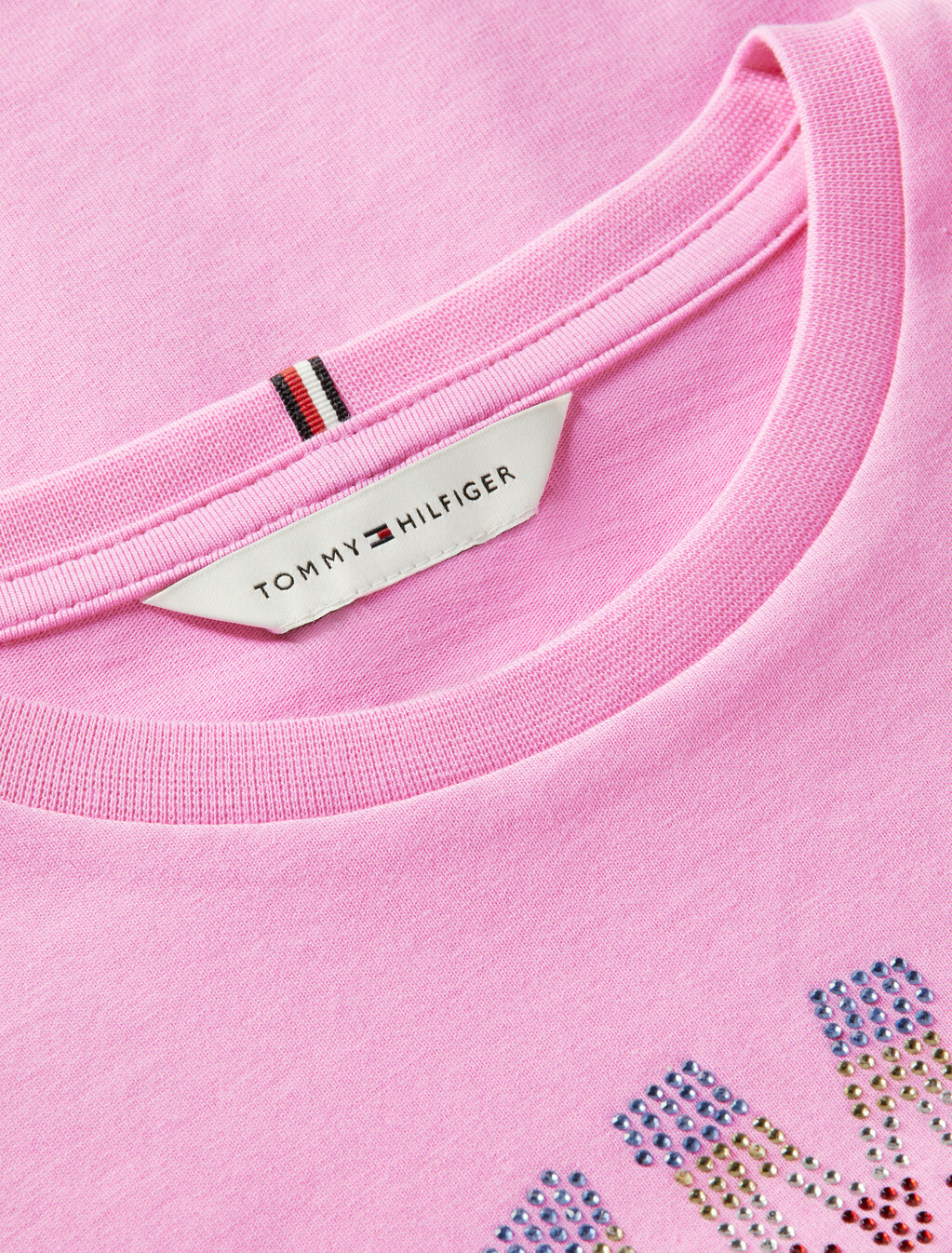Rhinestone Logo Relaxed T-Shirt, Pink Daisy, hi-res