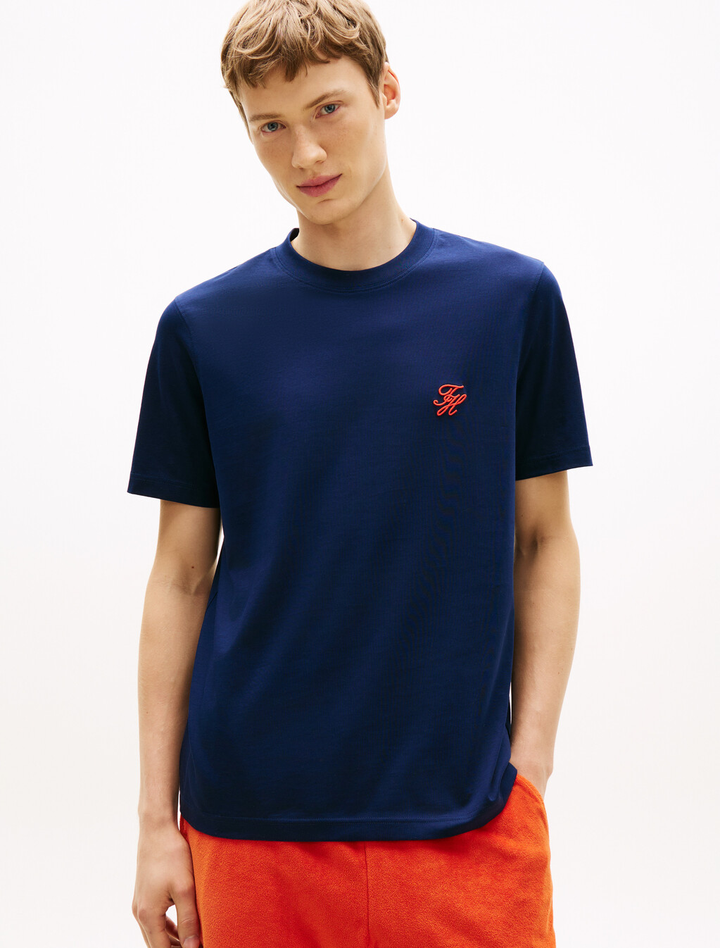 Logo Embroidery Jersey T-Shirt, Carbon Navy, hi-res
