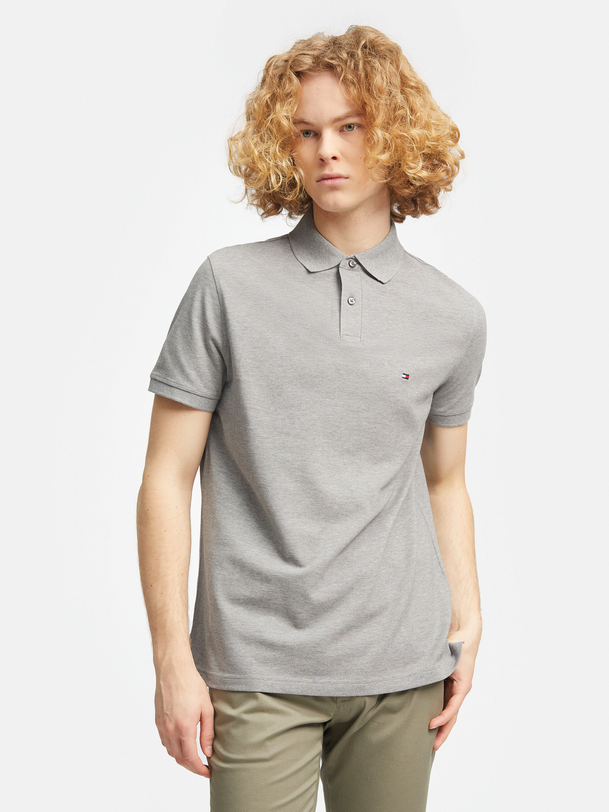 Tommy hilfiger grey polo hot sale