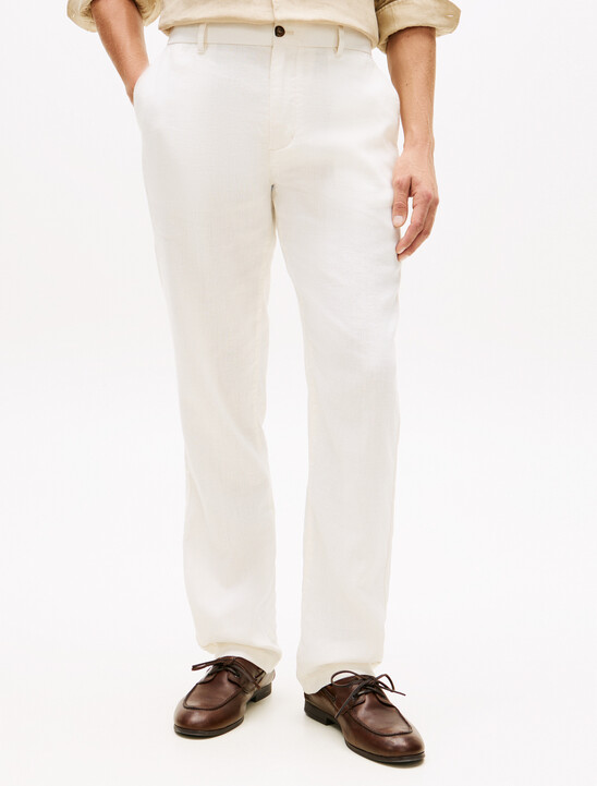 Denton Straight Leg Linen Blend Chinos