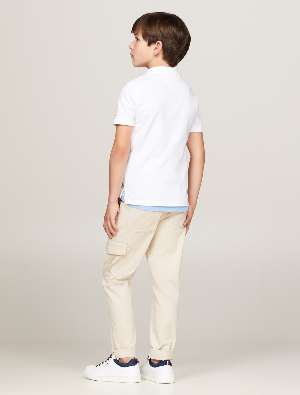 Regular Fit Varsity Letter Polo, White, hi-res