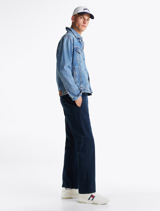 Cotton Twill Straight Leg Chinos