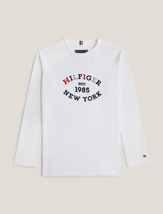 男童裝 Hilfiger Monotype 植絨標誌 T 裇