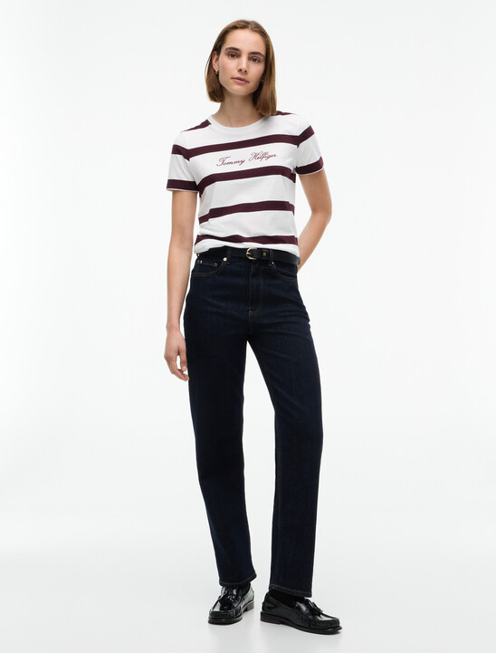 Script Logo Stripe T-Shirt