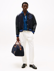 Twill Pleated Tapered Leg Chinos, Ivory Silk, hi-res