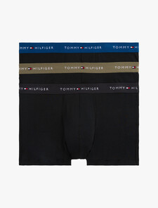 3-Pack Logo Waistband Trunks, Wdg Blu/Blk/Utlty Olv, hi-res