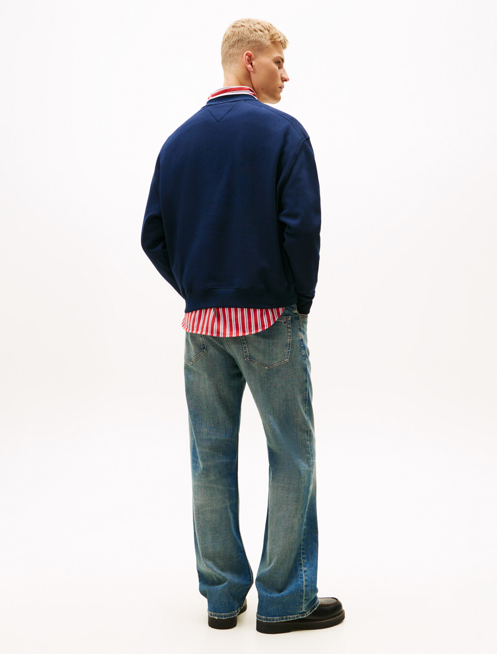 90s Logo Appliqué Fleece Sweatshirt, Dark Night Navy, hi-res