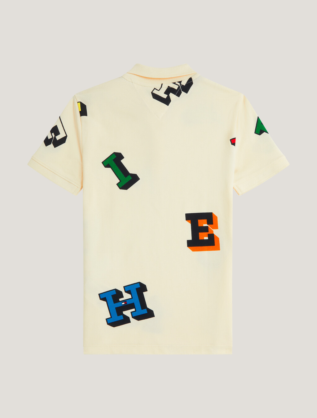 Boys Letter Print Polo, Calico, hi-res