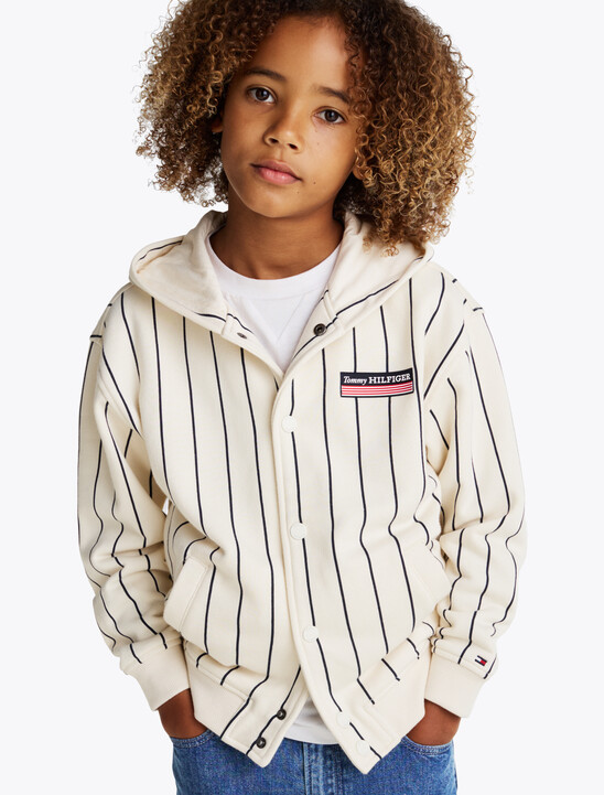 Hilfiger Monotype 條紋飛行員款連帽衛衣