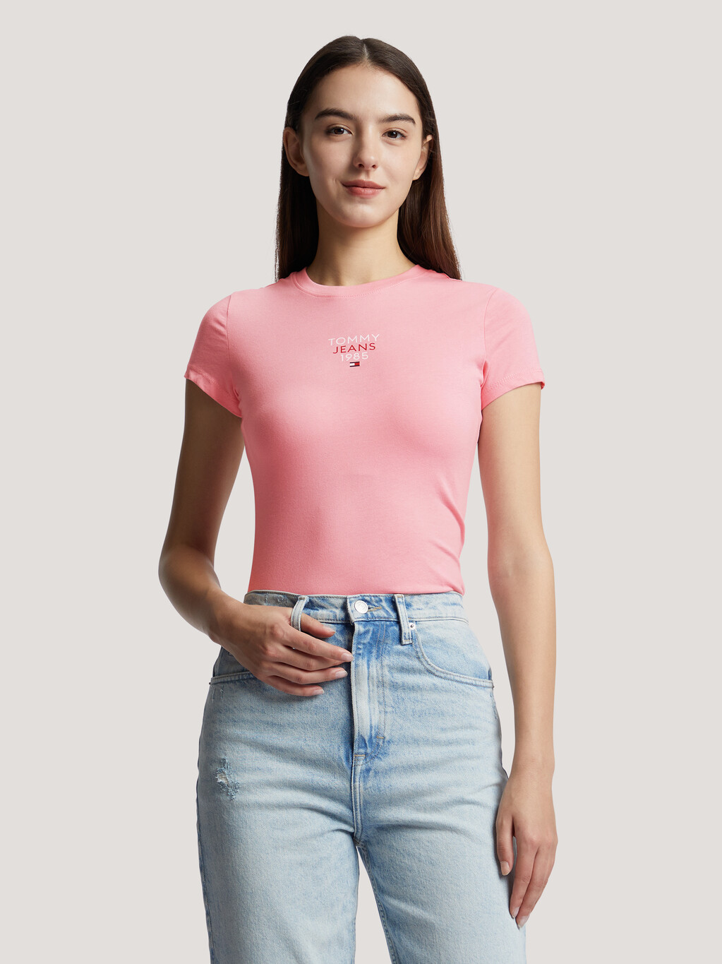 Essential 1985 修身版型 T 恤, Ballet Pink, hi-res