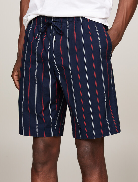 Logo Print Drawstring Harlem Cargo Shorts