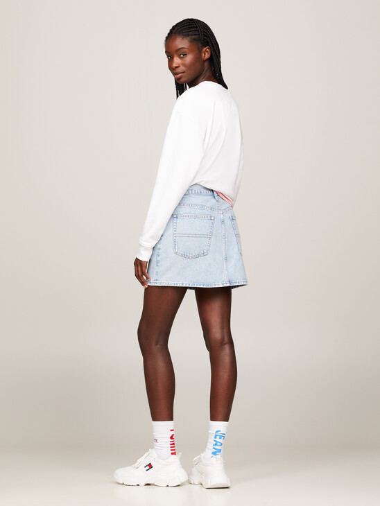 Izzie Mid Rise Denim Mini Skirt