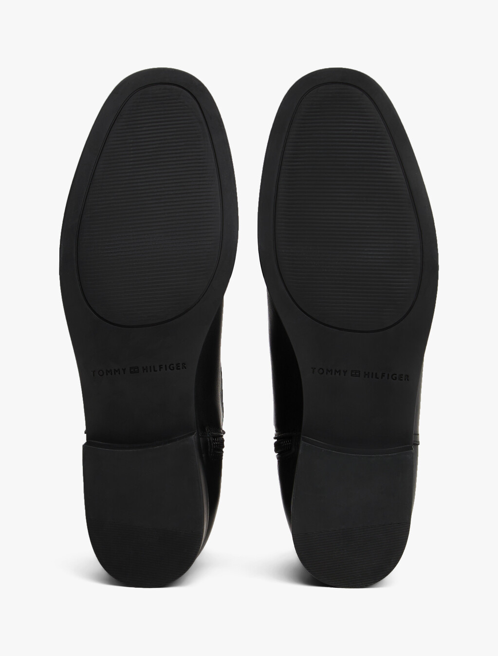 Leather Buckle Riding Boots, Black, hi-res