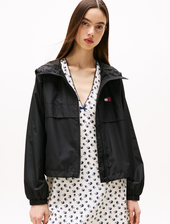 Tommy Badge Windbreaker, Black Tommy Badge Windbreaker