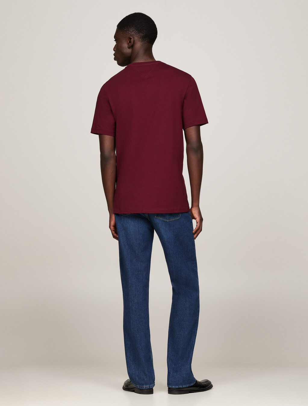 Exclusive Hilfiger Flag Crew Neck T-Shirt, Deep Rouge, hi-res