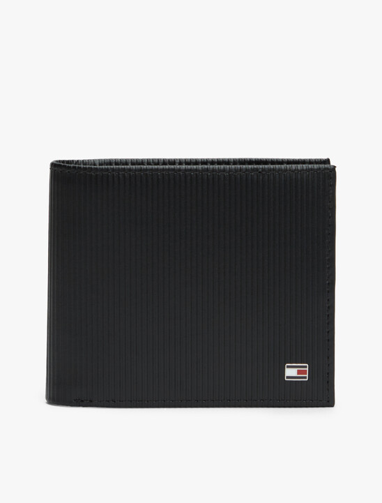 Hilfiger Flag Ribbed Leather Bifold Wallet