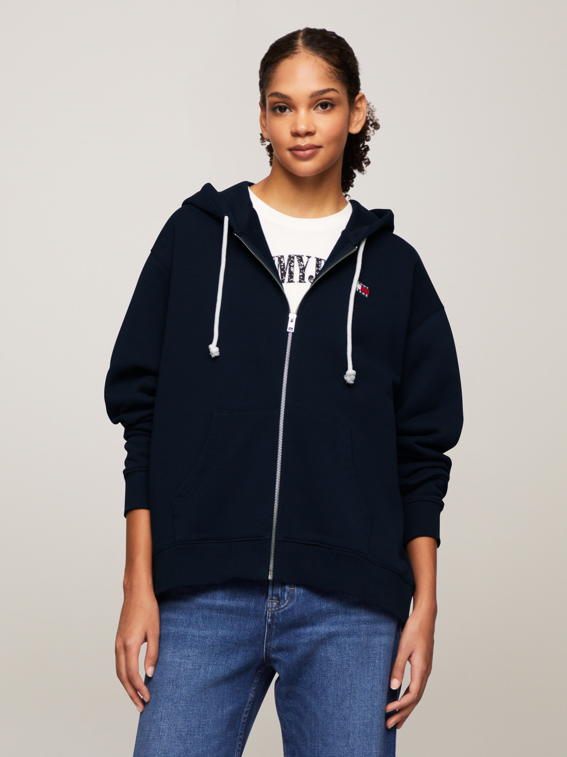 Tommy hilfiger women's cropped hoodie on sale