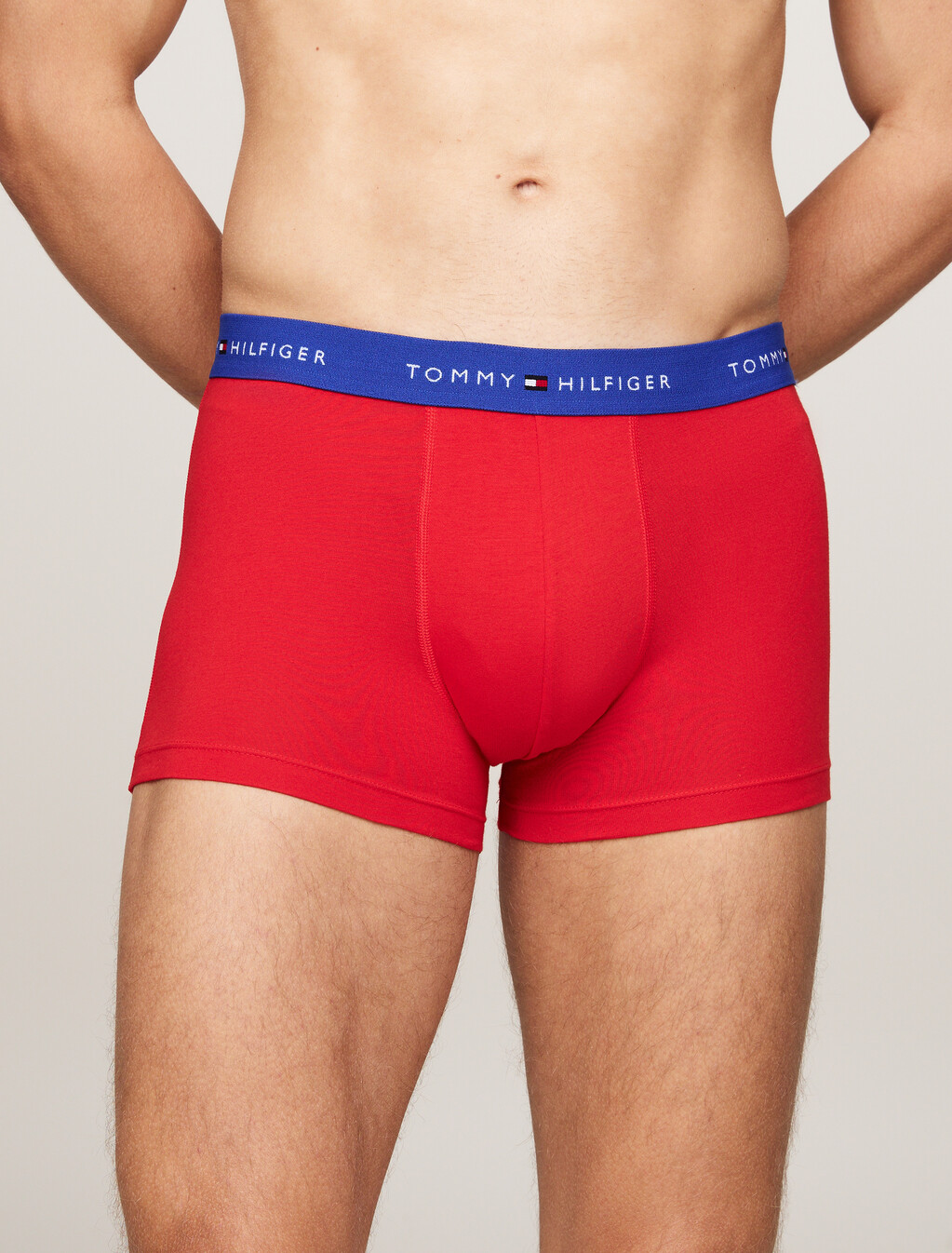 3 件組標誌腰帶三角內褲, Bright Blue/Black/Deep Crimson, hi-res