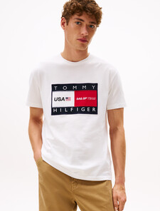 Tommy x U.S. Sail GP Team Logo Appliqué T-Shirt, Ecru, hi-res