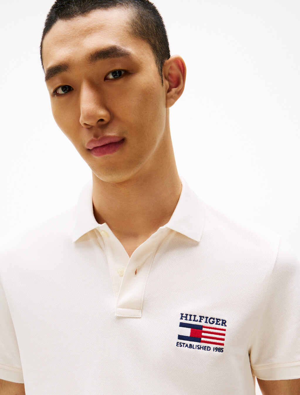 Hilfiger 旗幟 Polo 衫, Ivory Petal, hi-res