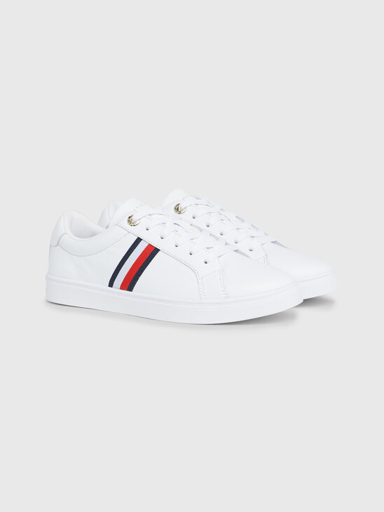Essential Global Stripe Leather Trainers