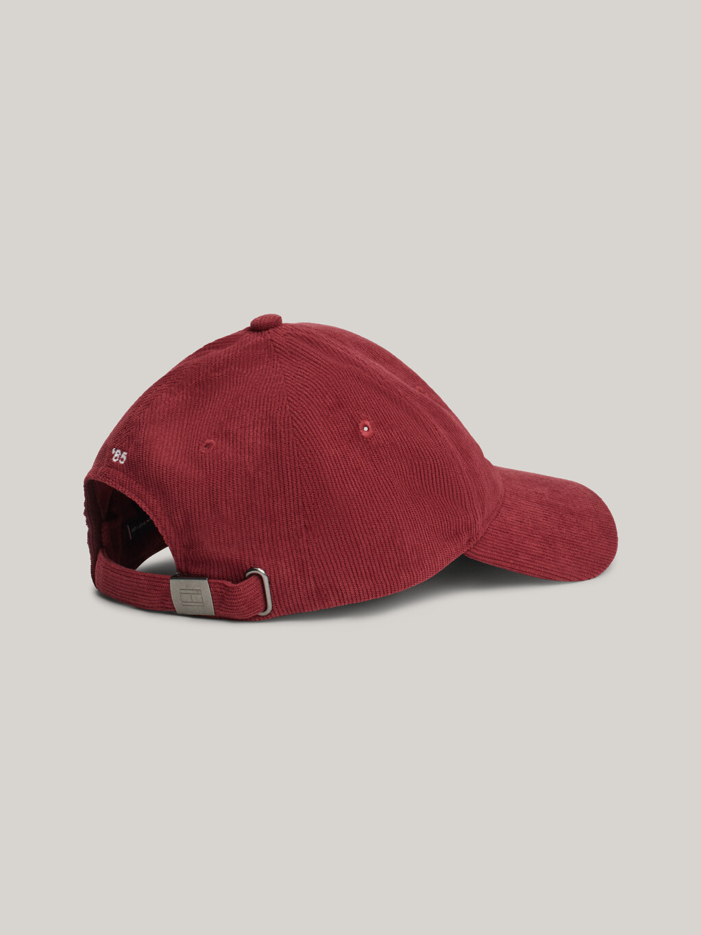 Hilfiger Flag Corduroy Six-Panel Cap, Deep Rouge, hi-res