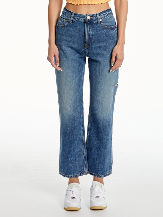 RECYCLED COTTON HIGH RISE LOOSE STRAIGHT JEANS