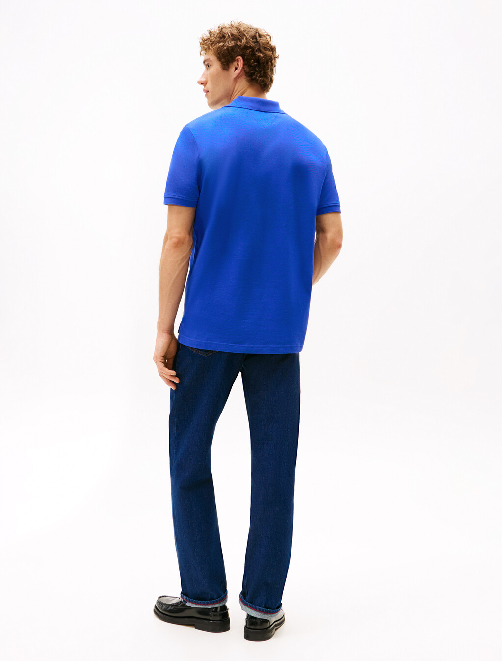Tartan Placket Regular Polo, Wedge Blue, hi-res