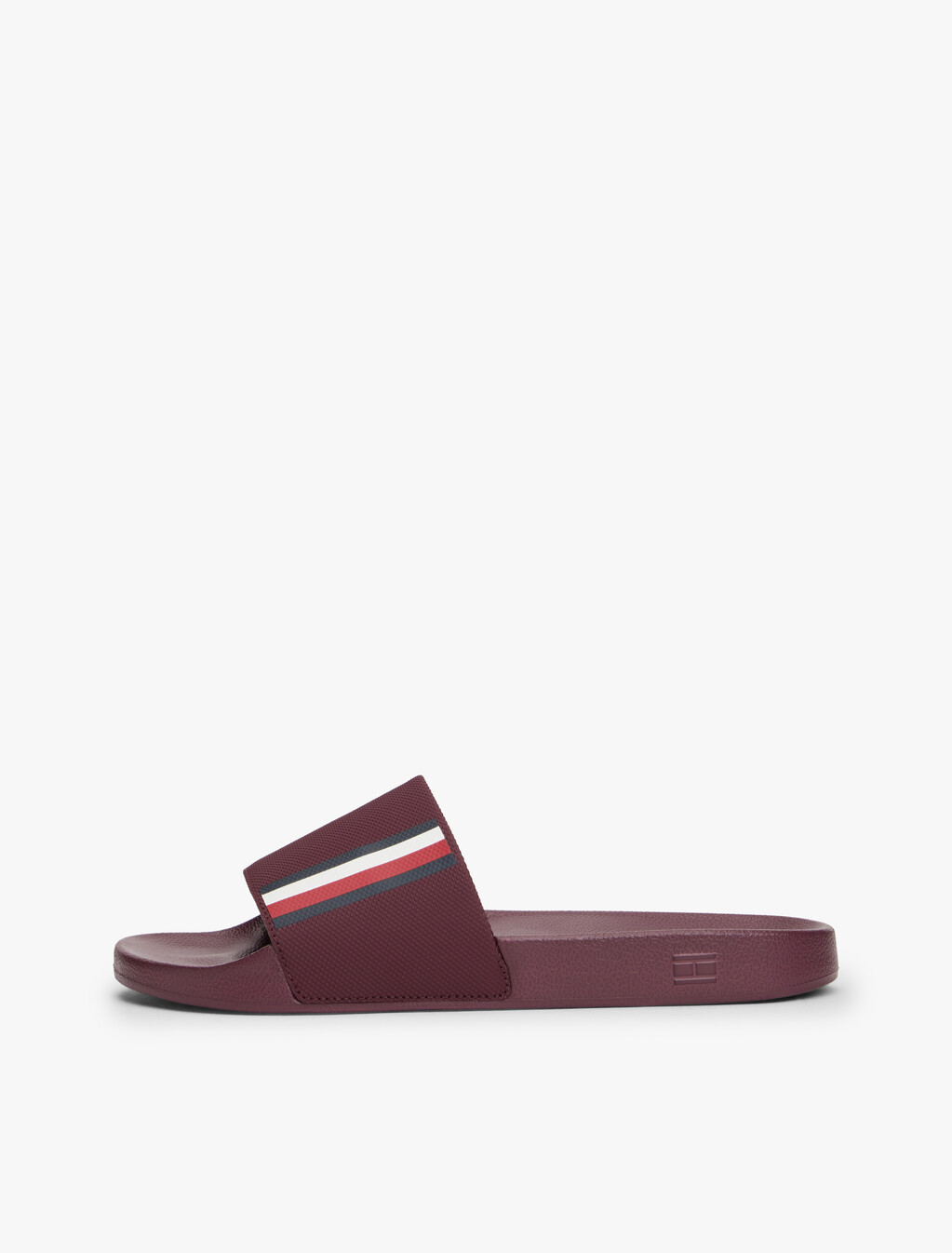 紋理泳池拖鞋, Deep Burgundy, hi-res