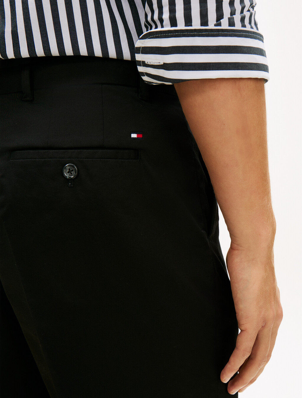 涼感技術材質 Denton 斜紋長褲, Black, hi-res