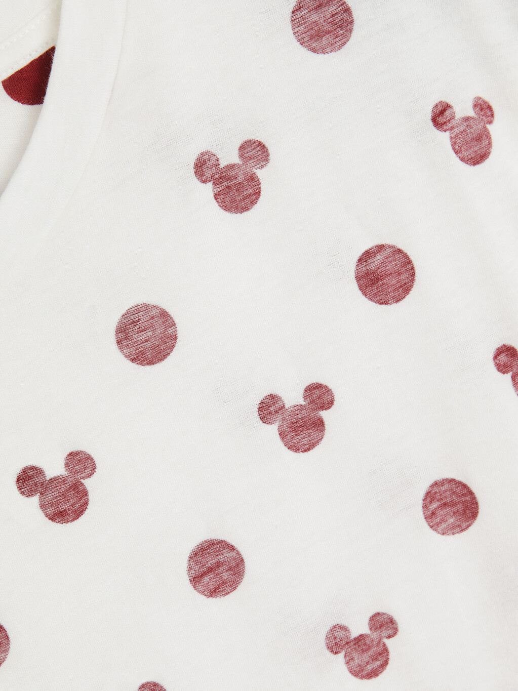 Disney X Tommy Polka Dot Cropped T-Shirt, Ecru, hi-res