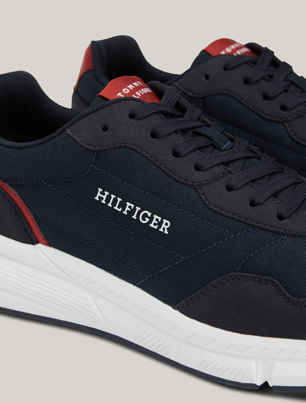 Logo Mixed Texture Chunky Trainers, Desert Sky, hi-res