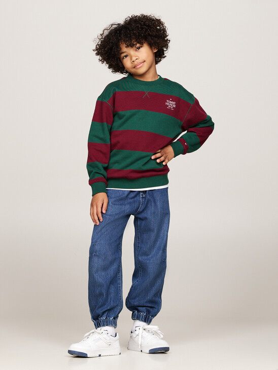 Stripe Crew Neck Sweatshirt