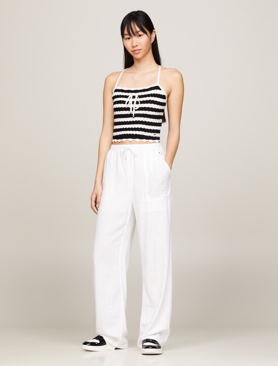 Crochet Stripe Crop Top