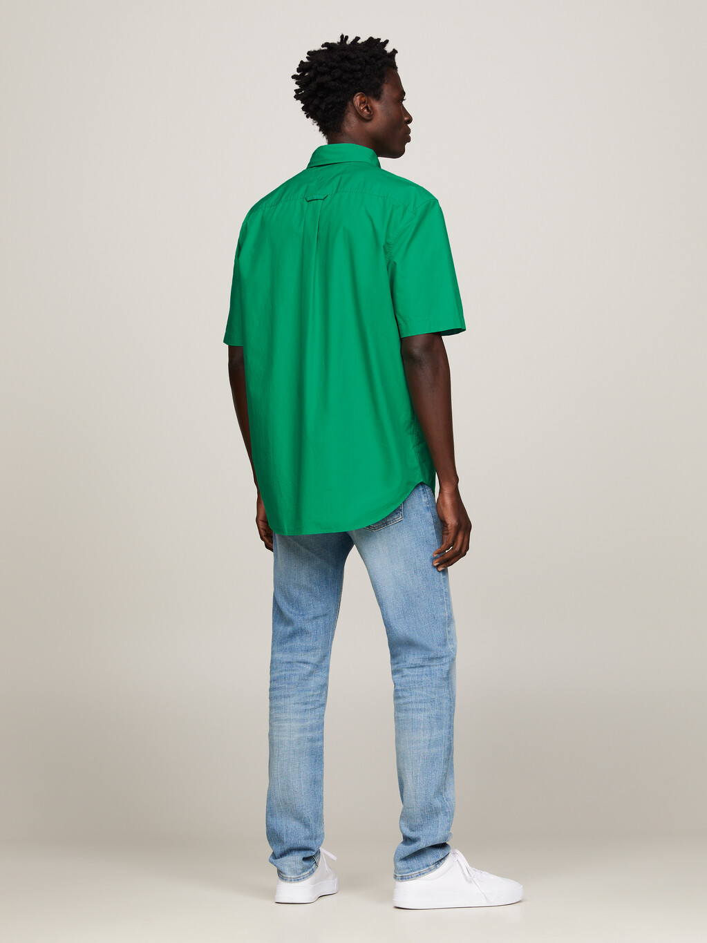 TH Monogram Regular Short Sleeve Shirt, Olympic Green, hi-res